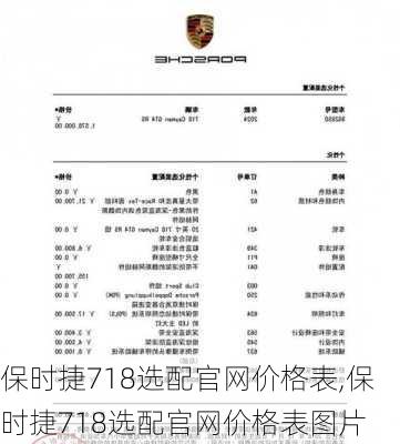 保时捷718选配官网价格表,保时捷718选配官网价格表图片