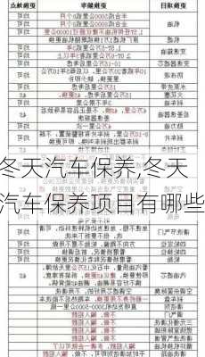 冬天汽车保养,冬天汽车保养项目有哪些