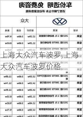 上海大众汽车波罗,上海大众汽车波罗价格