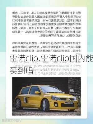 雷诺clio,雷诺clio国内能买到吗